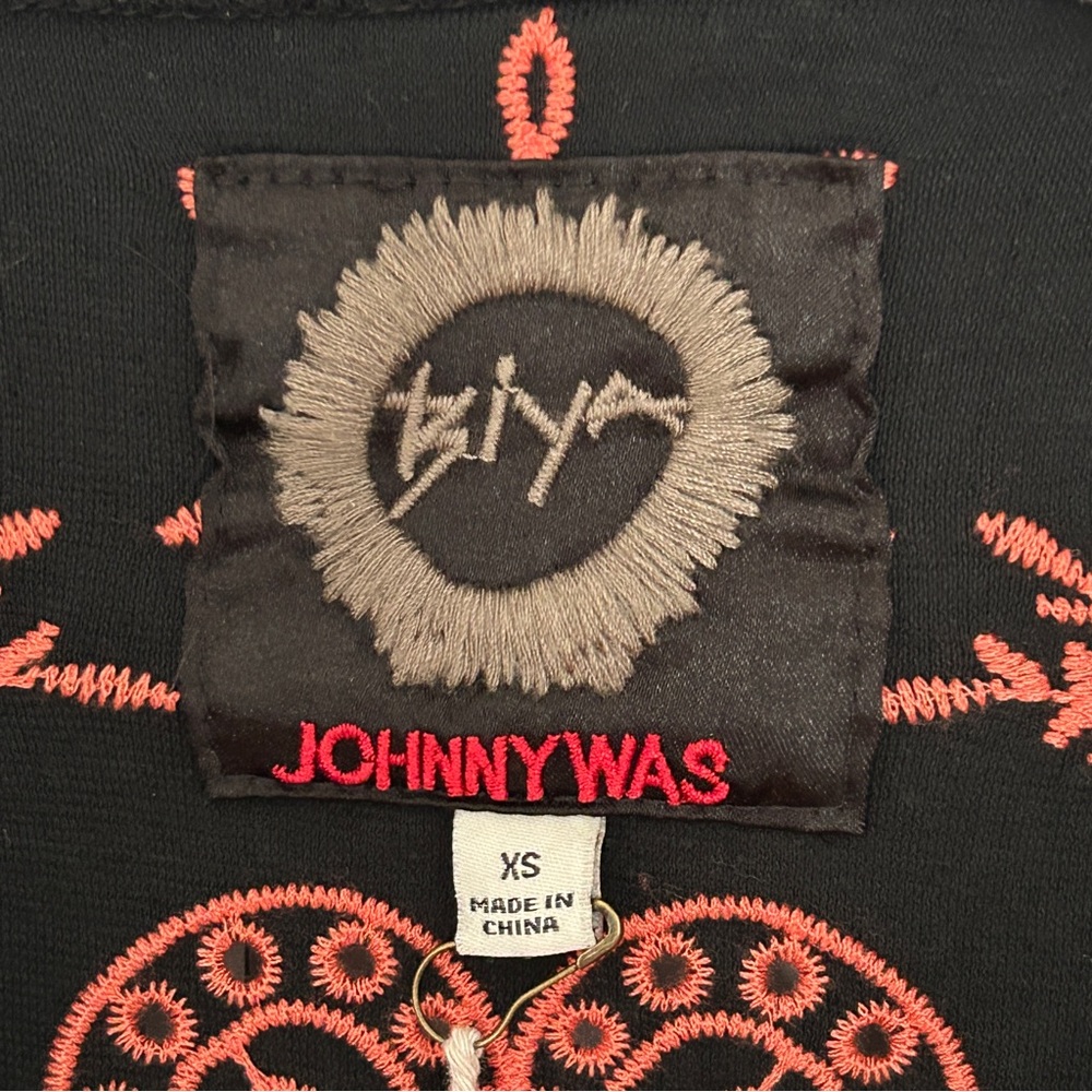 NWT Johnny Was "Julianna" Open Front Embroidered Sweater Size XS 100% Cotton - Picture 9 of 9